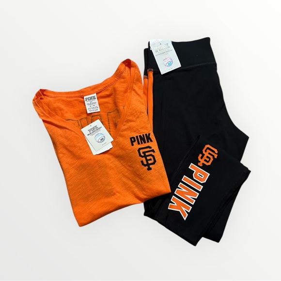PINK Victoria's Secret Tops - Victoria’s Secret Pink San Francisco Giants Baseball Medium Leggings Shirt